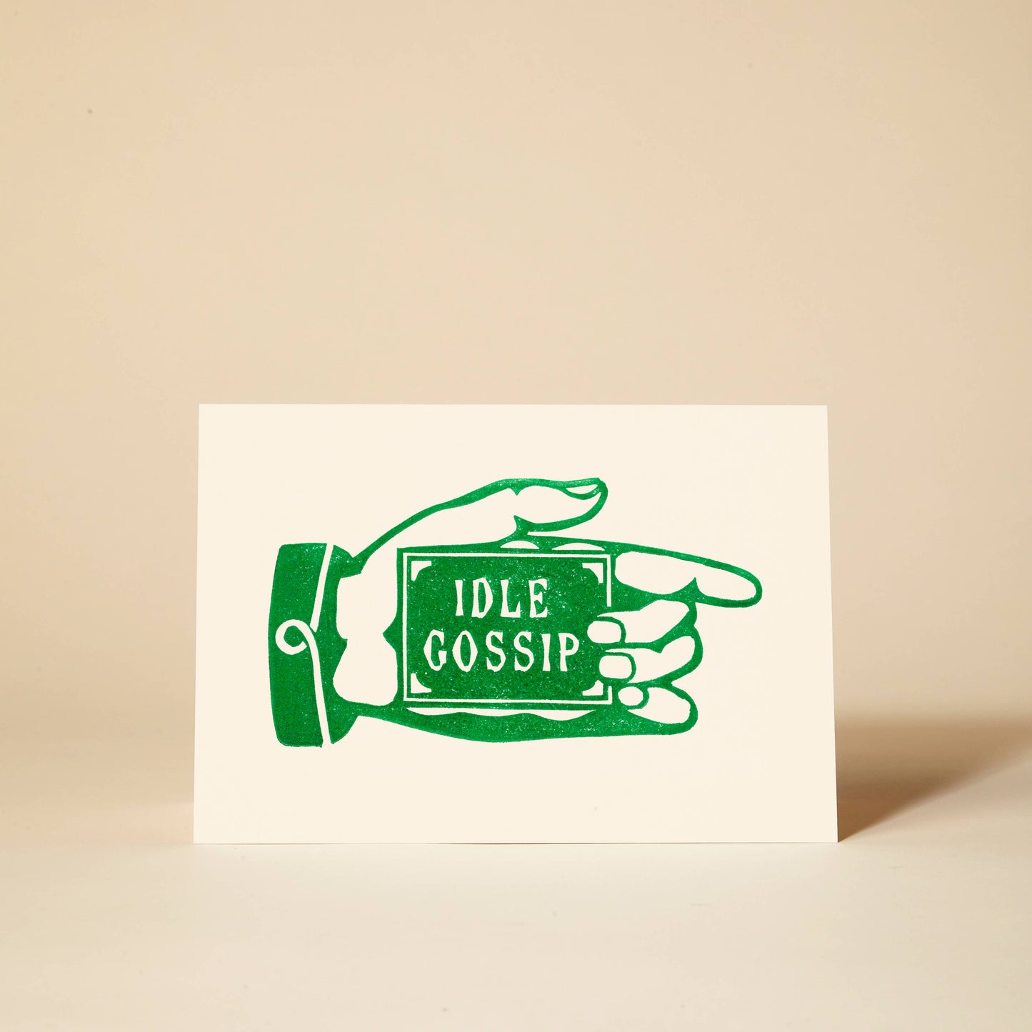 Idle Gossip Linocut Greeting Card