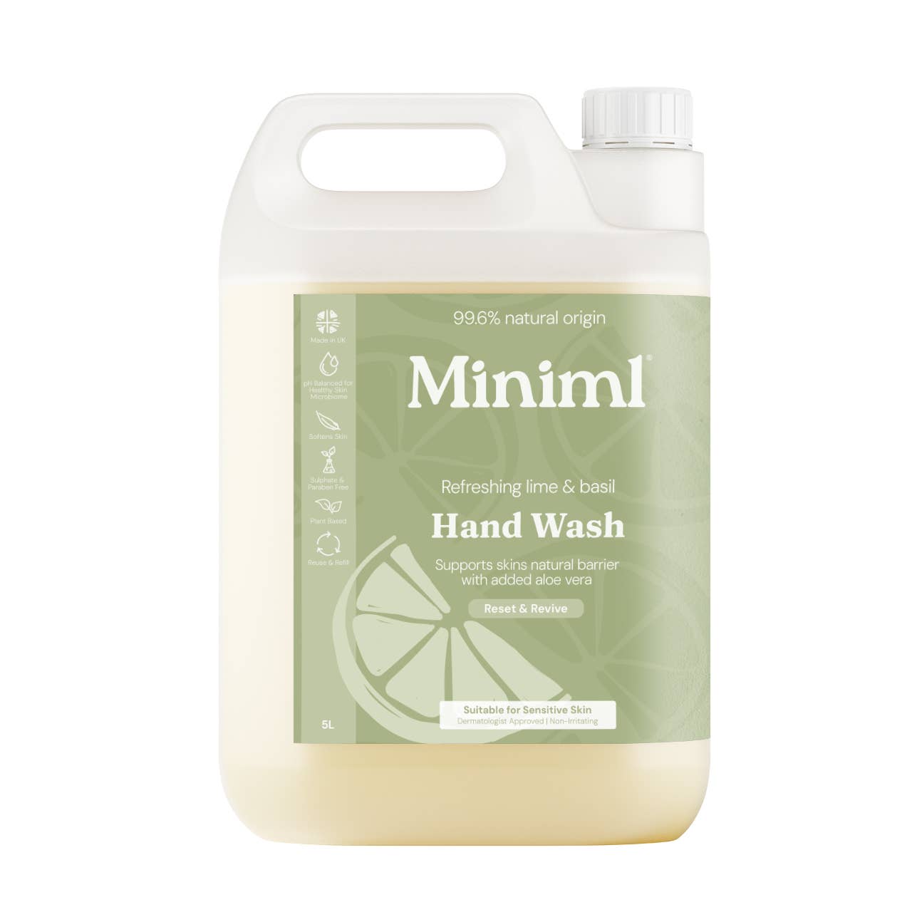 Hand Soap - Uplifting Lime & Basil 5L Refill