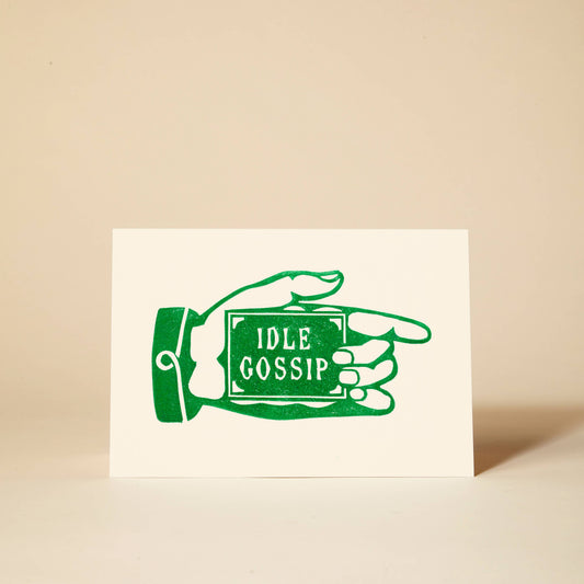Idle Gossip Linocut Greeting Card
