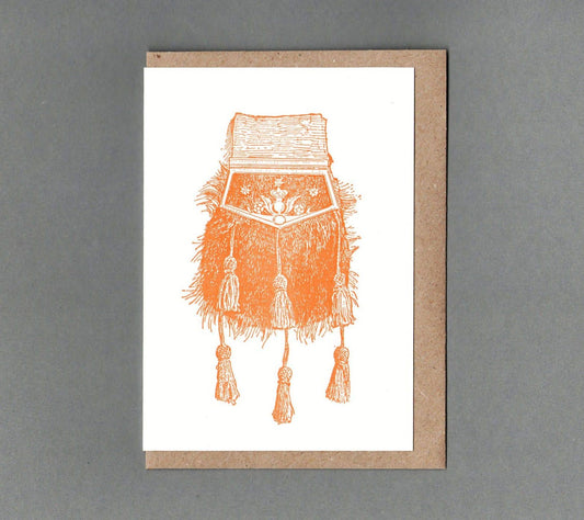 Sporran. Letterpress Greeting Card, Eco Friendly