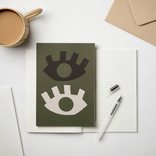 ALL EYES GREEN/BLACK/CREAM NOTEBOOK