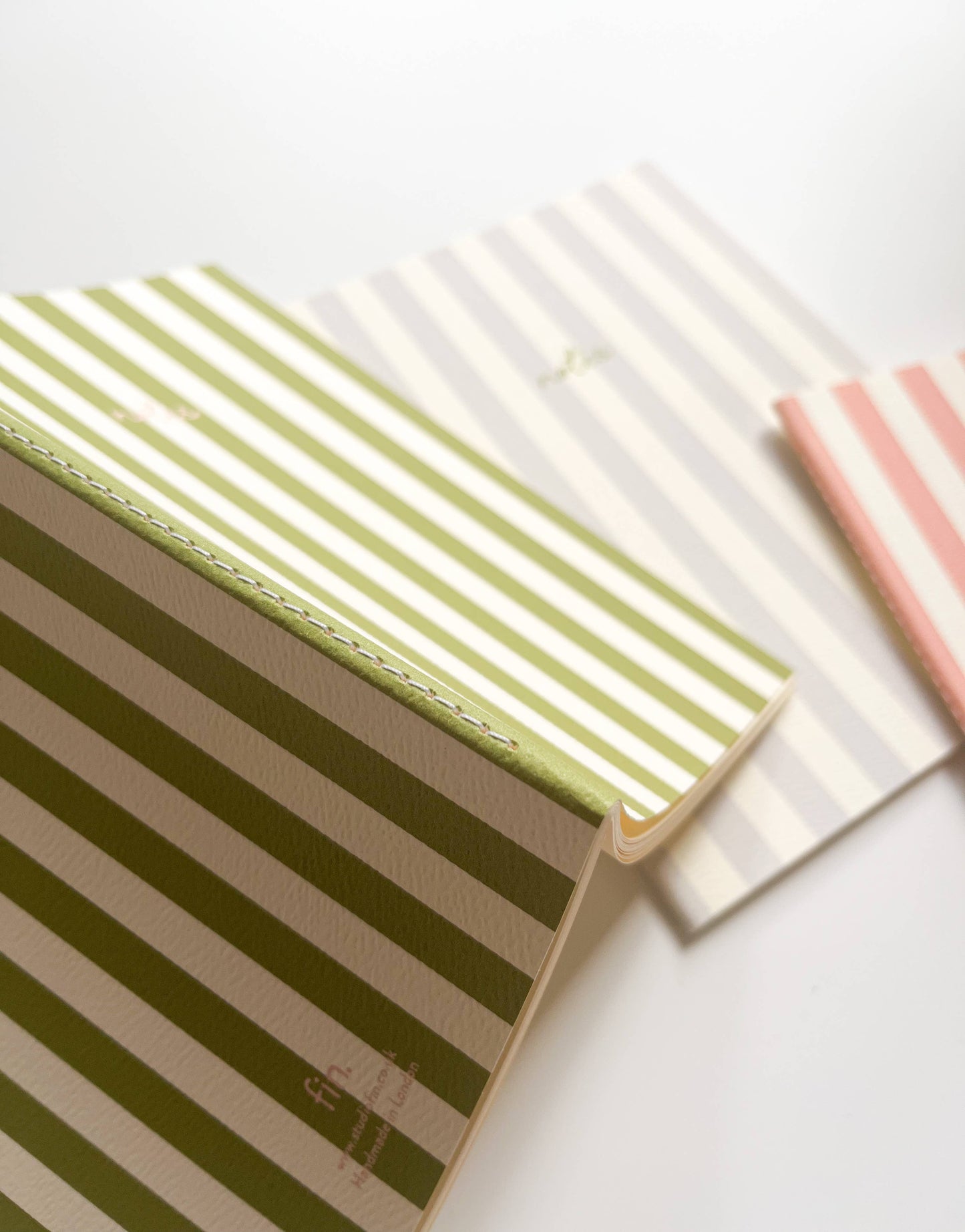 Striped Notebook with Contrast Color