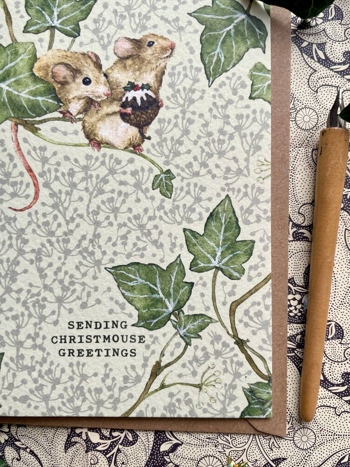 Christmas Mice Luxury Whimsical Greetings Card Set