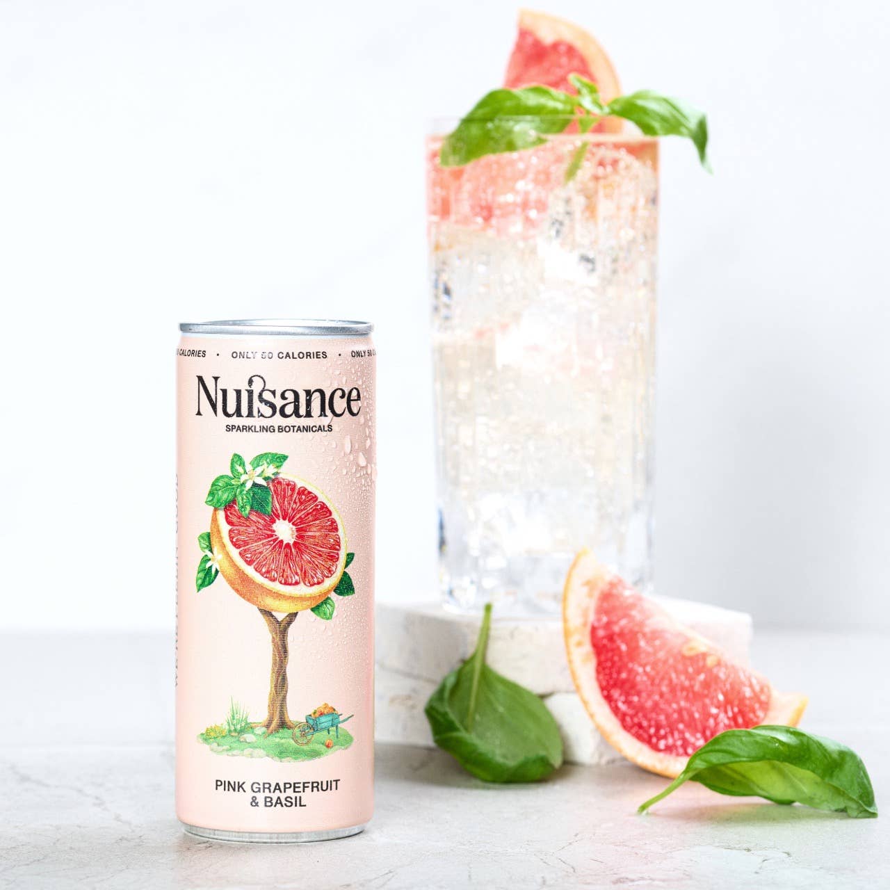 Nuisance Botanical Soft Drink | Pink Grapefruit & Basil
