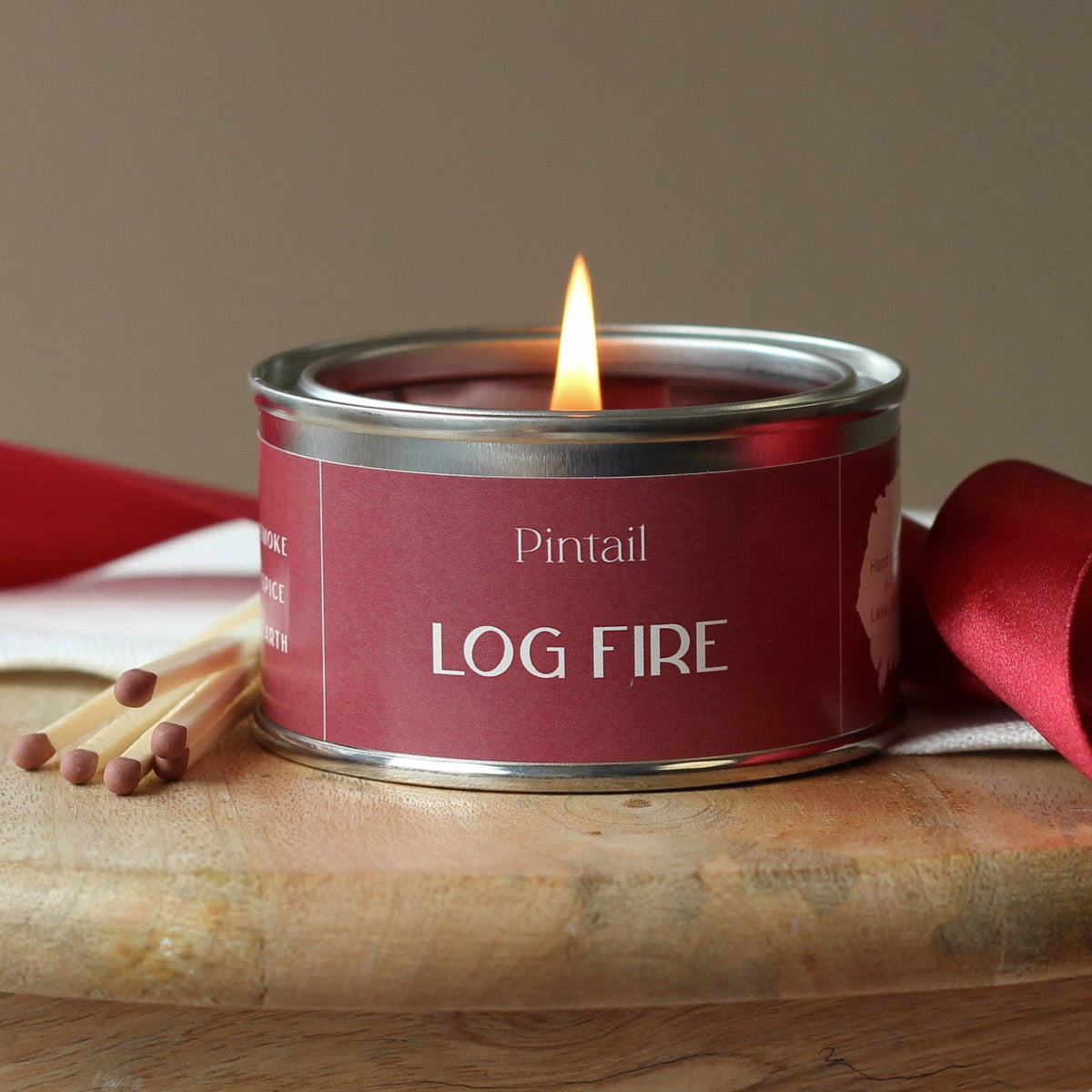 Log Fire Paint Pot