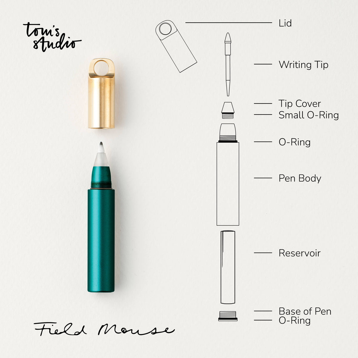 The Field Mouse – refillable travel pen