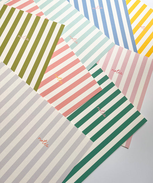 Striped Notebook with Contrast Color