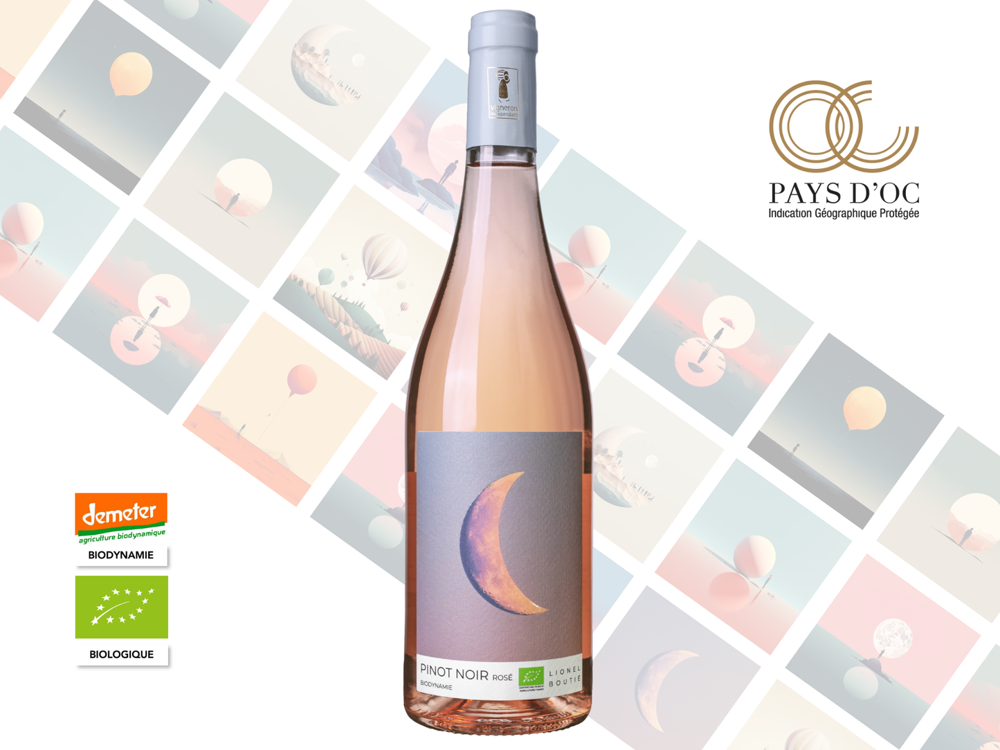 Biodynamic Wine - Pinot Noir Rosé Lune 2025