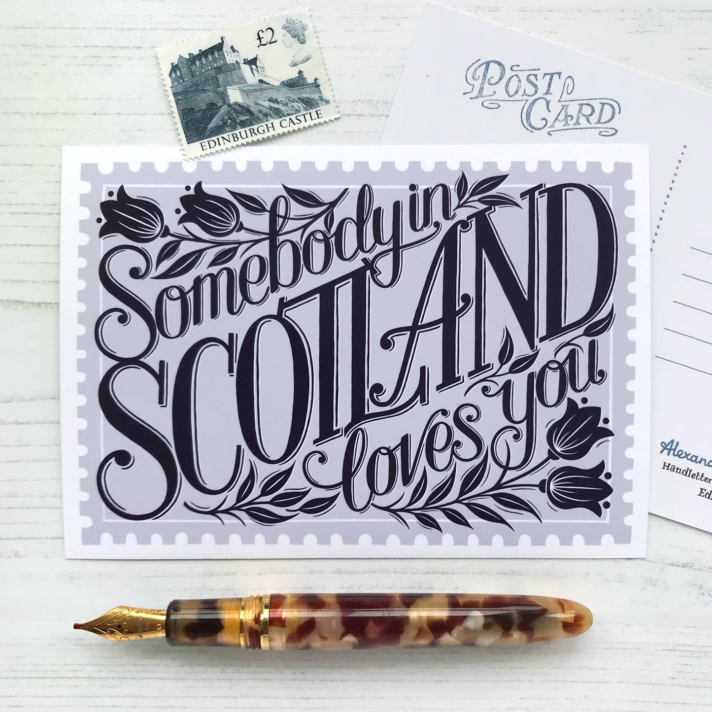 Somebody in Scotland Loves You Postcard