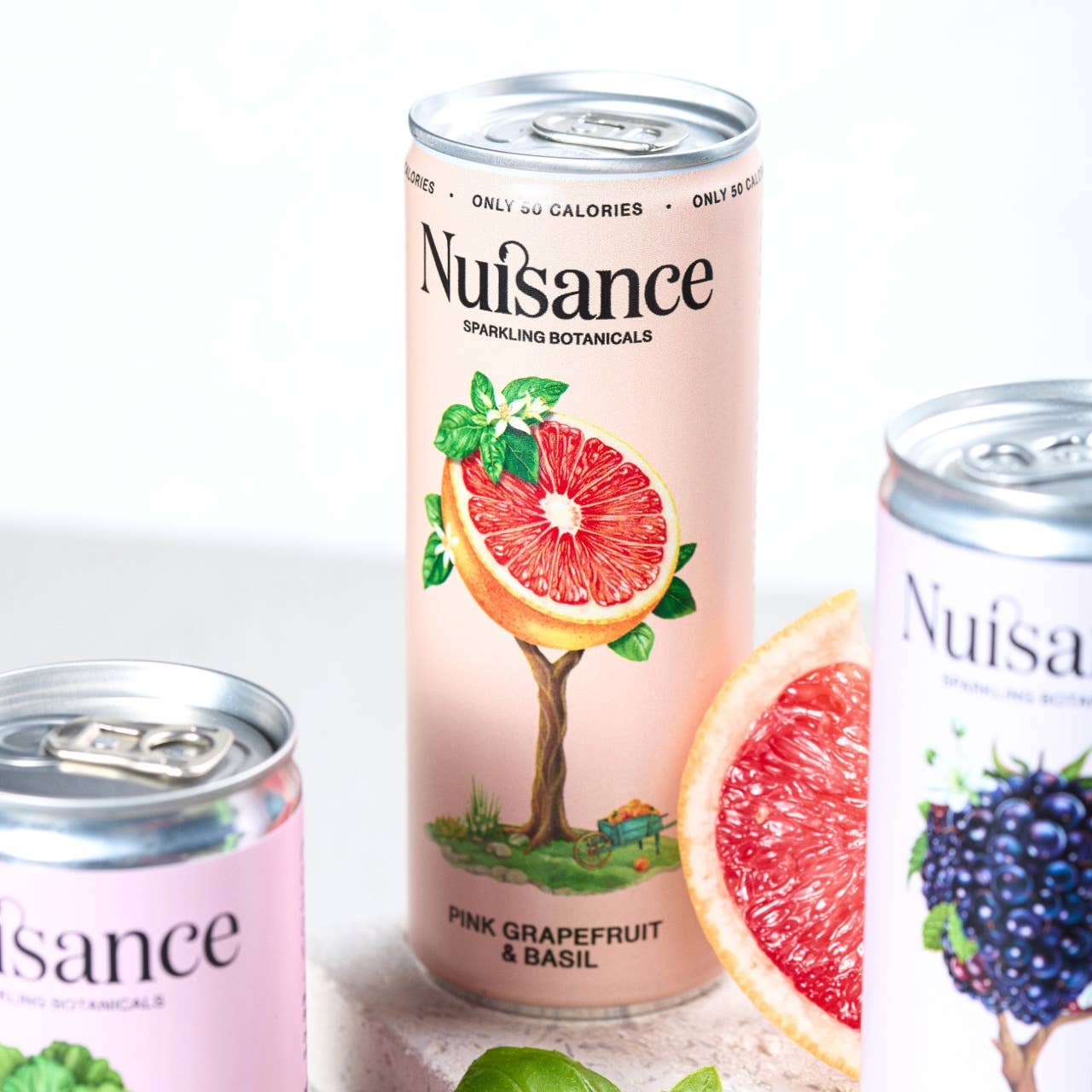 Nuisance Botanical Soft Drink | Pink Grapefruit & Basil